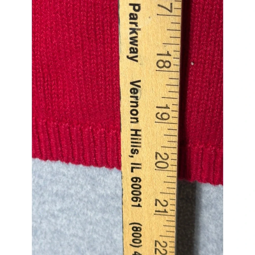 VTG Heirloom Collectibles Womens XL Red Patriotic Button Up Cardigan Sweater‎